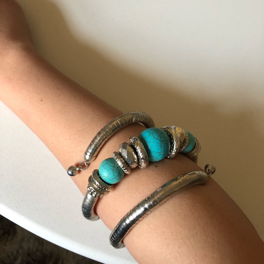 Turquoise beaded bracelet 🦋